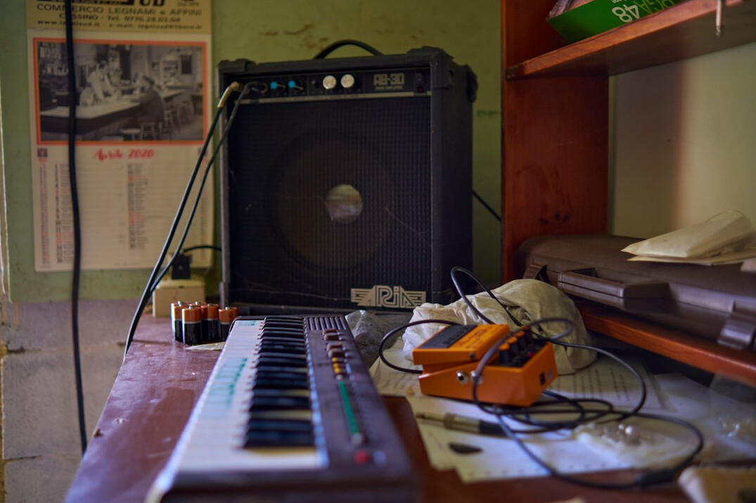Audio and video equipment check in a studio